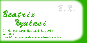 beatrix nyulasi business card